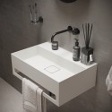 Ideavit Solidbliss vægmonteret håndvask 60 x 40 cm Solid surface - Mat hvid