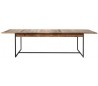 Spisebord i genanvendt elmetræ og jern 220/300 x 90 cm - Sort/Natur