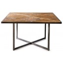 Spisebord i genanvendt egetræ og jern 220 x 90 cm - Antik jerngrå/Antik brun