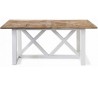 Spisebord i genanvendt elmetræ 180 x 90 cm - Antik hvid/Natur