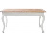 Spisebord i genanvendt elmetræ 160 x 90 cm - Antik hvid/Natur