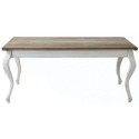 Spisebord i genanvendt elmetræ 180 x 90 cm - Antik hvid/Natur