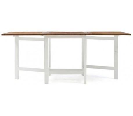 Sofabord i genanvendt elmetræ 70/150 x 70 cm - Antik hvid/Natur