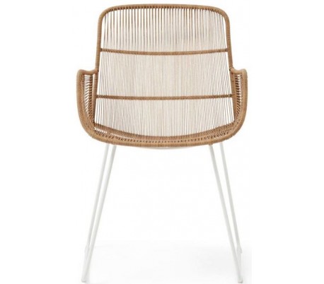 Hartford havestol i reb og aluminium H82 cm - Sort