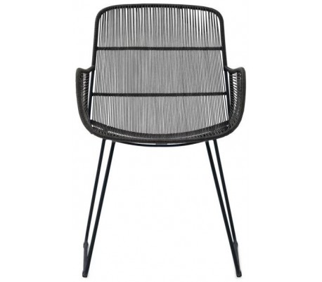 Hartford havestol i reb og aluminium H86 cm - Hvid/Natur