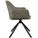 Club Spisebordsstol i øko-læder H81 cm - Sort/Olivengrøn