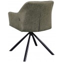 Club Spisebordsstol i øko-læder H81 cm - Sort/Olivengrøn