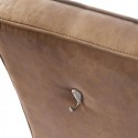 Spisebordsstol i pellini læder og træ H96 cm - Brun/Camel