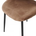 Spisebordsstol i velour og metal H83 cm - Sort/Kobber