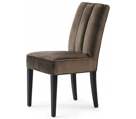 Spisebordsstol i velour og træ H95 cm - Sort/Gylden