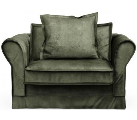 Carlton Lænestol i velour B120 cm - Petrolium