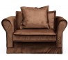Carlton Lænestol i velour B120 cm - Chokolade