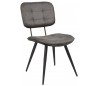Spisebordsstol i microfiber og metal H87 cm - Antracit