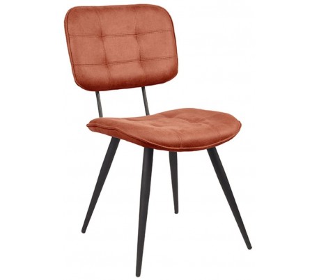 Spisebordsstol i microfiber og metal H87 cm - Antracit