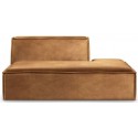 The Jagger venstrevendt daybed i velour 175 x 105 cm - Cognac