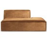 The Jagger højrevendt daybed i velour 175 x 105 cm - Cognac