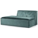 The Jagger venstrevendt daybed i velour 175 x 105 cm - Petrolium