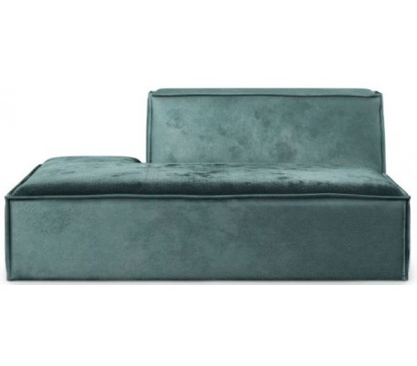 The Jagger venstrevendt daybed i velour 175 x 105 cm - Petrolium