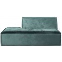 The Jagger venstrevendt daybed i velour 175 x 105 cm - Petrolium