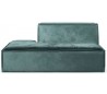 The Jagger venstrevendt daybed i velour 175 x 105 cm - Mineral blå