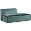 The Jagger venstrevendt daybed i velour 175 x 105 cm - Mineral blå