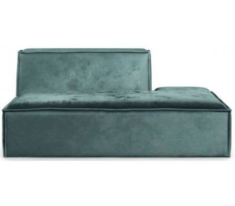 The Jagger venstrevendt daybed i velour 175 x 105 cm - Mineral blå