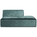 The Jagger venstrevendt daybed i velour 175 x 105 cm - Mineral blå