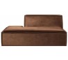 The Jagger venstrevendt daybed i velour 175 x 105 cm - Chokolade