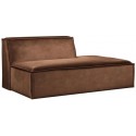 The Jagger venstrevendt daybed i velour 175 x 105 cm - Chokolade