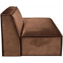 The Jagger venstrevendt daybed i velour 175 x 105 cm - Chokolade