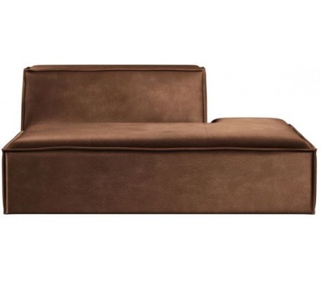 The Jagger venstrevendt daybed i velour 175 x 105 cm - Chokolade