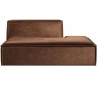The Jagger højrevendt daybed i velour 175 x 105 cm - Chokolade