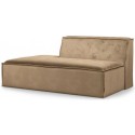 The Jagger venstrevendt daybed i velour 175 x 105 cm - Chokolade