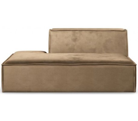 The Jagger venstrevendt daybed i velour 175 x 105 cm - Chokolade