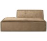 The Jagger venstrevendt daybed i velour 175 x 105 cm - Gylden beige