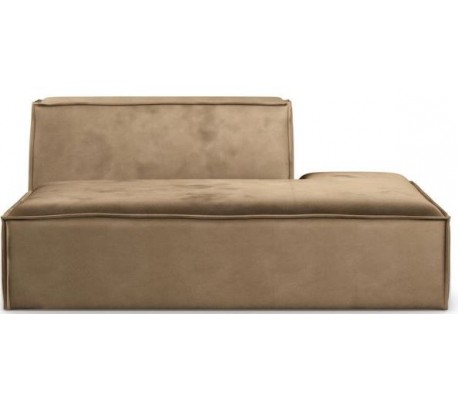 The Jagger venstrevendt daybed i velour 175 x 105 cm - Gylden beige