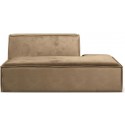 The Jagger venstrevendt daybed i velour 175 x 105 cm - Gylden beige