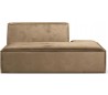 The Jagger højrevendt daybed i velour 175 x 105 cm - Gylden beige