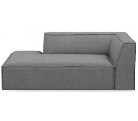 The Jagger højrevendt daybed i vasket bomuld 200 x 100 cm - Grå
