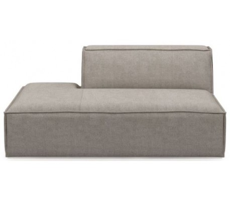 The Jagger venstrevendt daybed i vasket bomuld 175 x 105 cm - Askegrå