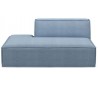 The Jagger venstrevendt daybed i vasket bomuld 175 x 105 cm - Isblå