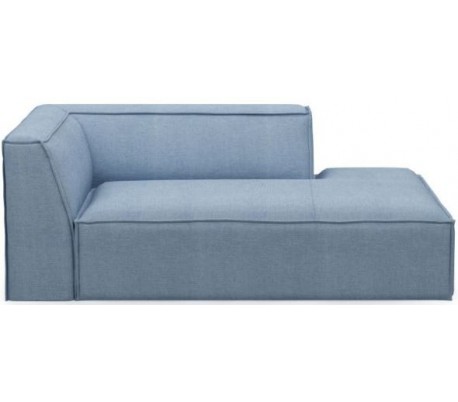 The Jagger højrevendt daybed i vasket bomuld 200 x 100 cm - Stengrå