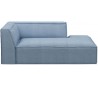 The Jagger højrevendt daybed i vasket bomuld 200 x 100 cm - Isblå