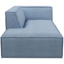 The Jagger højrevendt daybed i vasket bomuld 200 x 100 cm - Isblå