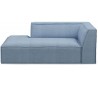 The Jagger venstrevendt daybed i vasket bomuld 200 x 100 cm - Isblå