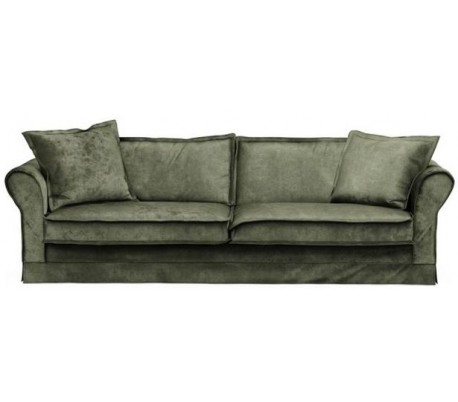 Carlton 3,5 personers sofa i velour B255 cm - Jadegrøn