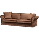 Carlton 3,5 personers sofa i velour B255 cm - Cognac