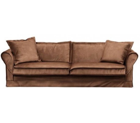 Carlton 3,5 personers sofa i velour B255 cm - Cognac