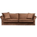 Carlton 3,5 personers sofa i velour B255 cm - Cognac