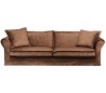 Carlton 3,5 personers sofa i velour B255 cm - Chokolade